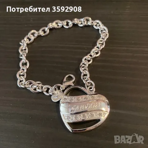 Сребърна гривна guess, снимка 2 - Гривни - 50380320