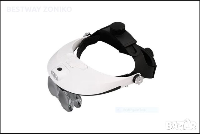  Лупа за глава със сенник за четене, татуиране, шиене и други