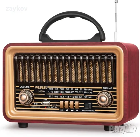 PRUNUS J-170 Bluetooth радио Retro AM/FM/SW, малко радио Nostalgia, снимка 1 - Радиокасетофони, транзистори - 49244455