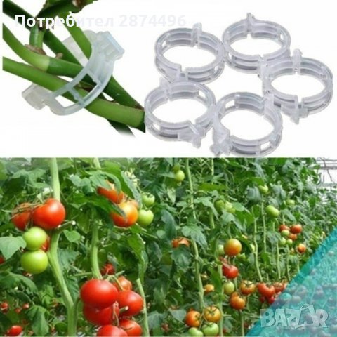 3691 Комплект 50 броя клипс за поддържане на домати и растения, снимка 10 - Други - 37652208