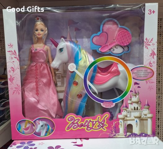 Кукла принцеса с Еднорог и аксесоари , снимка 3 - Кукли - 43356109