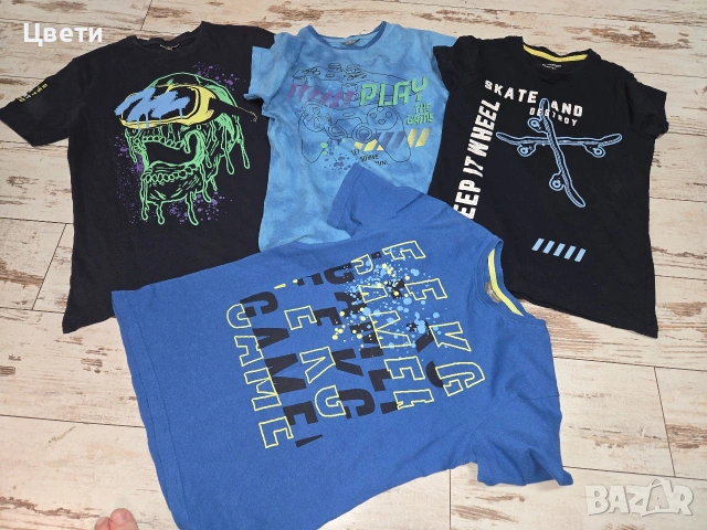 Лот тениски с къс ръкав 146-152см.