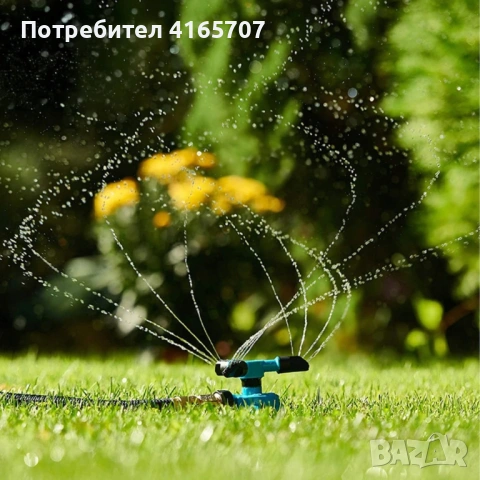 Автоматична градинска пръскачка с 3 регулируеми рамена и 12 дюзи, 360°, снимка 9 - Други - 53371743