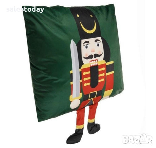 Коледна възглавница 3D, кадифе, 43*41см, снимка 2 - Възглавници - 52373626