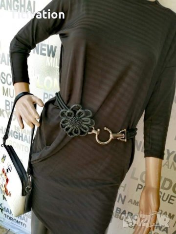 Черна туника райе, снимка 2 - Туники - 27513900