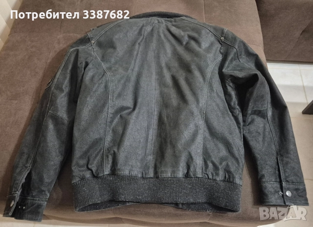 Кожено яке велур, снимка 2 - Якета - 52483290