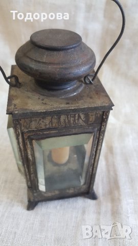 Красив старинен фенер , снимка 3 - Антикварни и старинни предмети - 26341771