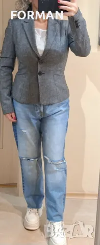 Сиво сако от вълна и вискоза, снимка 1