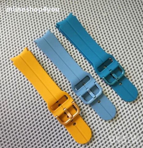 Силиконова Каишка за Samsung Watch5 Pro / Watch4 Active 2 40 44 GT3 42, снимка 3 - Смарт гривни - 38566066