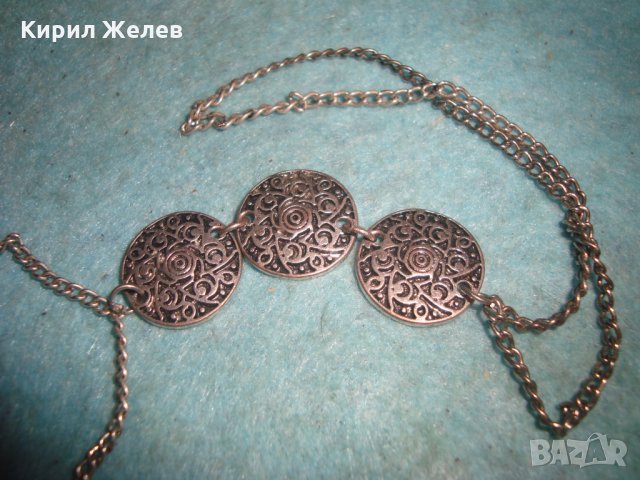 СРЕБРИСТ КРАСИВО ОРНАМЕНТИРАН АРТ МЕДАЛЬОН с ВЕРИЖКА 26808, снимка 5 - Колиета, медальони, синджири - 35261377