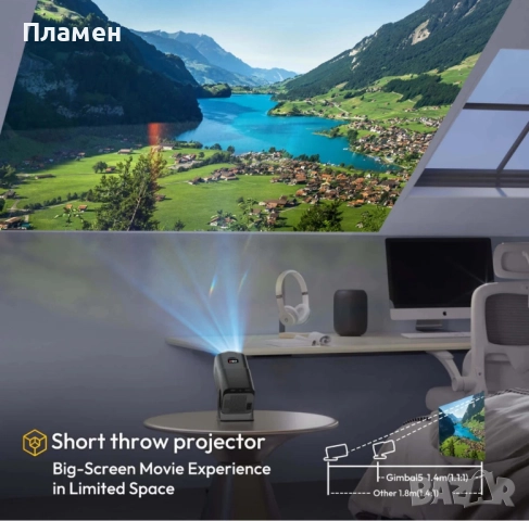 XGODY Gimbal 5 Full HD 1080P проектор, снимка 9 - Плейъри, домашно кино, прожектори - 52026261