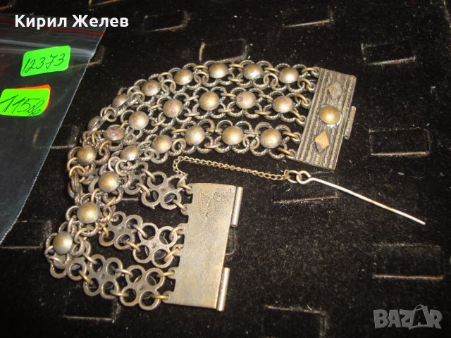 19 ВЕК ПОСРЕБРЕНА БРОНЗОВА ЕТНО ГРИВНА ВЪЗРОЖДЕНСКА ПЛЕТКА МАЙСТОРСКА РАБОТА НАКИТ за НОСИЯ 12373, снимка 12 - Антикварни и старинни предмети - 33216026