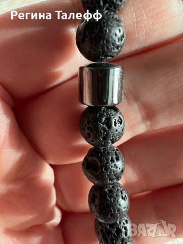 Гривни лава камък , снимка 2 - Гривни - 43840168