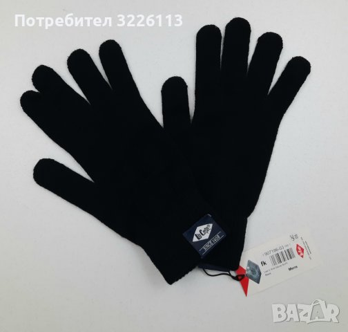 Мъжки зимни ръкавици Lee Cooper Knit, черен, един размер., снимка 1 - Ръкавици - 39065408