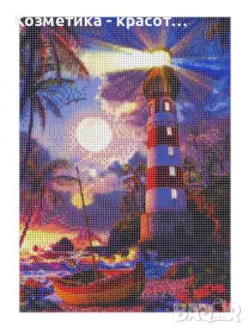 Диамантен гоблен Морски фар , снимка 2 - Гоблени - 49866122