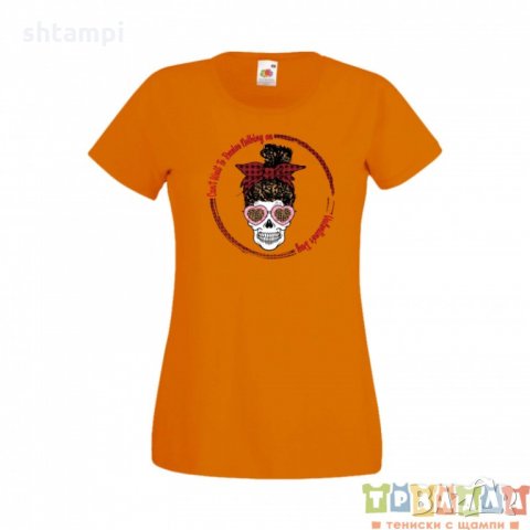 Дамска тениска Свети Валентин Valentines Day Skull Valentine's 17, снимка 3 - Тениски - 35621300