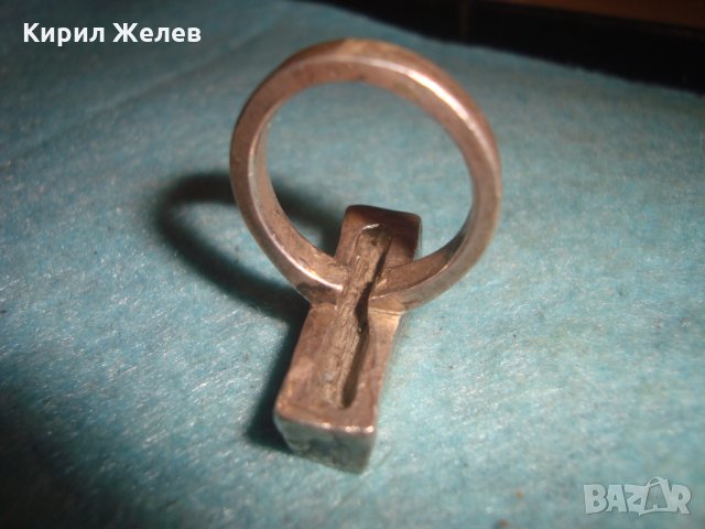 СТАРИНЕН СРЕБЪРЕН АРТ НУВО ПРЪСТЕН ВИСОКА ПРОБА МАСИВНО СРЕБРО РЪЧНА МАЙСТОРСКА ИЗРАБОТКА 26841, снимка 14 - Пръстени - 34884003