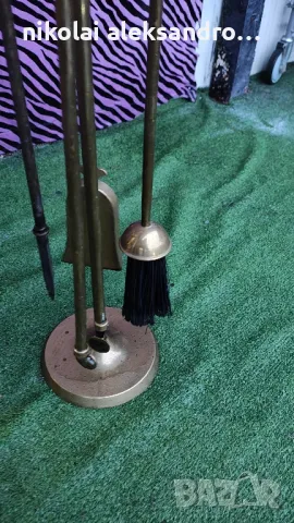 каминен комплект месинг , снимка 4 - Антикварни и старинни предмети - 48360337