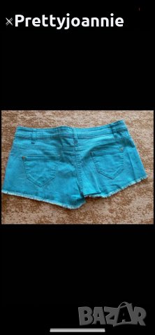 Дамски сини къси гащи, снимка 2 - Къси панталони и бермуди - 35009423