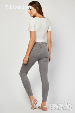 Сиви дънки, снимка 2 - Дънки - 26675705