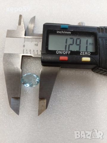 Прекрасен натурален 16 каратов двустранно фасетиран аквамарин с морско зелен оттенък/диамант,рубин/, снимка 14 - Други - 52470456