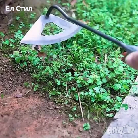 Мотика за плевели от закалена стомана, 30 см, куха дръжка, снимка 7 - Други стоки за дома - 53565257