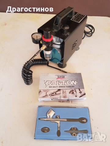 Аерографи 2бр.+компресор комплект, снимка 8 - Компресори - 39392125