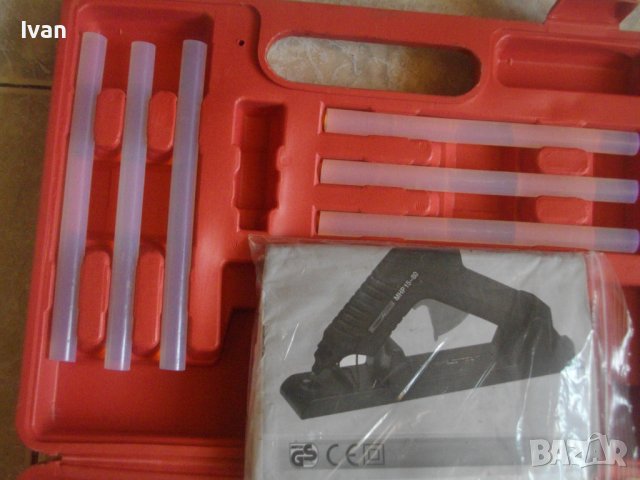 Нов Немски Пистолет За Топло/Горещо Лепене  Чрез Пръчки Силикон-ПъленКомплект-Meister Craft MHP15-80, снимка 6 - Други инструменти - 40318008