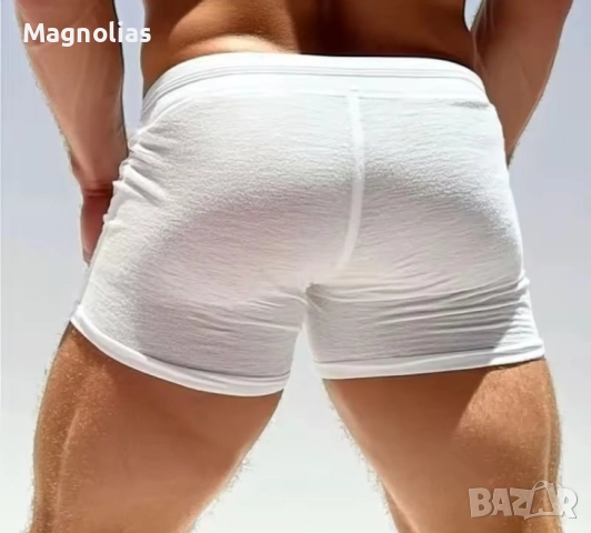 Секси прозрачни тънки шорти за мъже, плажни ежедневни дишащи, снимка 5 - Бельо - 52923171