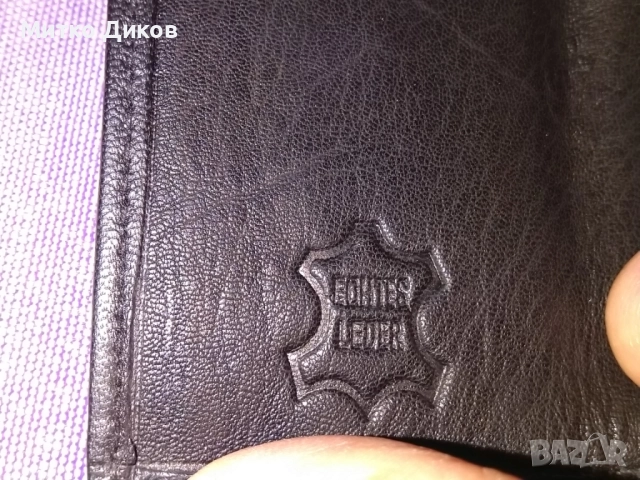 Компактно немско портфейлче малко 95х62мм естествена кожа, снимка 5 - Портфейли, портмонета - 51666255