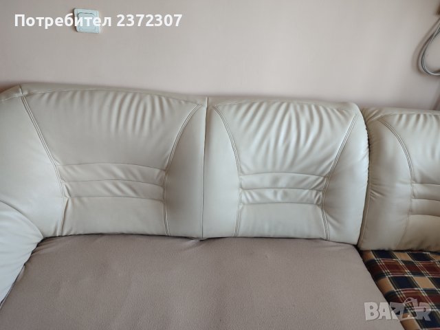 Кожен диван с опция за сън и ракла , снимка 4 - Дивани и мека мебел - 40104646