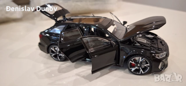 Ауди Audi RS6 1:32 отваряеми врати, капак, светещи фарове и стопове, снимка 15 - Коли, камиони, мотори, писти - 51210470