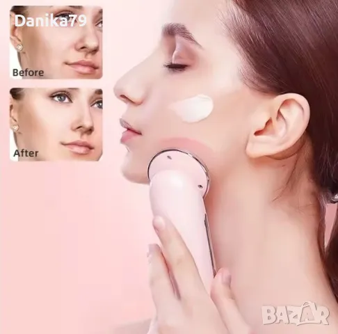 LED Уред за подмладяване на лицето, радиочестотен лифтинг, фотонна терапия, снимка 2 - Масажори - 49686173