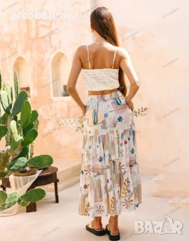 Дамска лятна пола, 3цвята , снимка 3 - Поли - 50518868