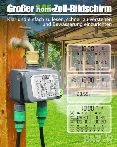 Програматор за напояване с LED дисплей RAINPOINT, снимка 4 - Напояване - 49941482