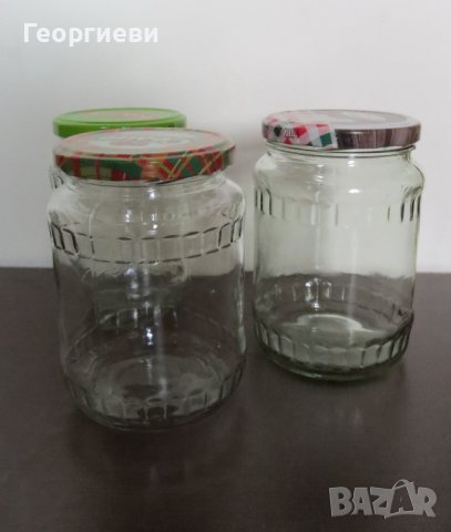 Буркани, 720 мл., без етикети, с капачки на винт, 80 броя