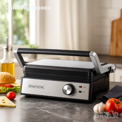 Електрически грил-тостер 2в1 Royalty Line RL-PG7933, снимка 8 - Тостери - 51819293