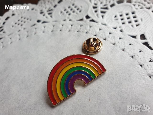 Брошка Дъга Пинче Дъга Пинове Малък подарък , снимка 4 - Други - 39021113