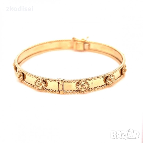 Златна дамска гривна Van Cleef 13,71гр. 14кр. проба:585 модел:33855-3, снимка 4 - Гривни - 51613280