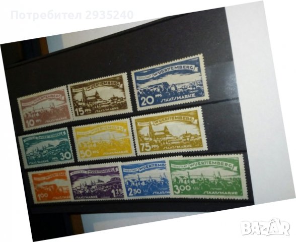 Wurttemberg- 1920 серия марки