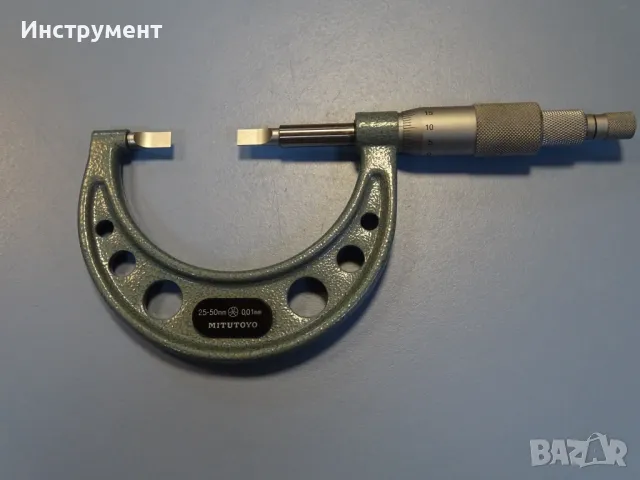 Микрометър Mitutoyo 122-102 (25-50mm) Handener steel blade, снимка 3 - Други инструменти - 49055174