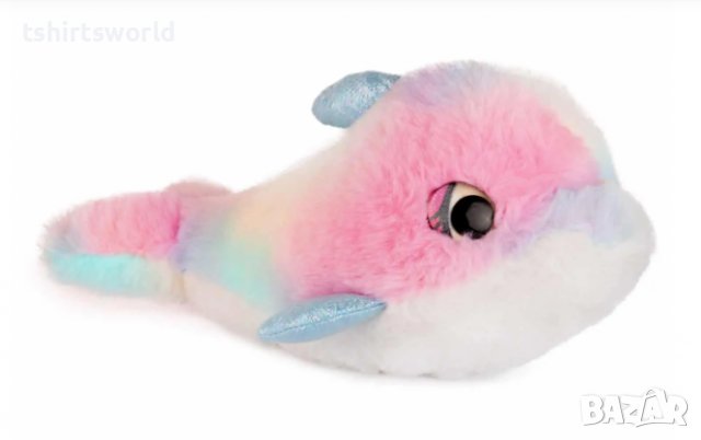 Нов плюшен многоцветен делфин