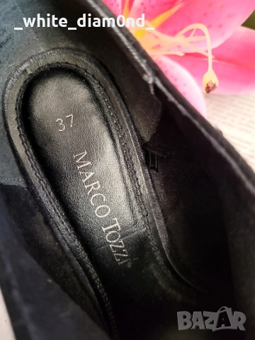 Маркови черни боти Marco Tozzi номер 37, снимка 2 - Дамски боти - 51958286