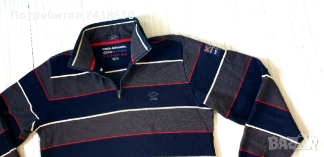 Paul & Shark KIPAWA Wool Cardigan Knitted Half Zip Mens Size XL ОРИГИНАЛ! Мъжка Вълнена Жилетка с ця, снимка 9 - Пуловери - 52614581