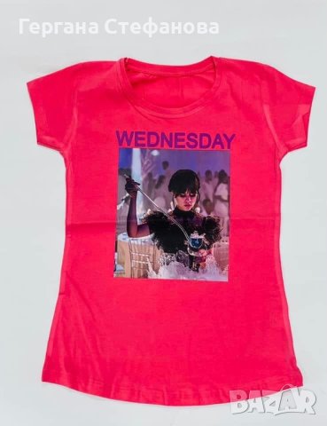 Отново налични блузки с Wednesday  Размери -128,140,152,164,176 Цена -15 лв, снимка 2 - Детски тениски и потници - 40262520