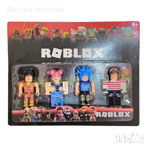 Комплект от 4 фигурки тип Roblox, жълти/многоцветни, 7.5см, снимка 2 - Фигурки - 53330260