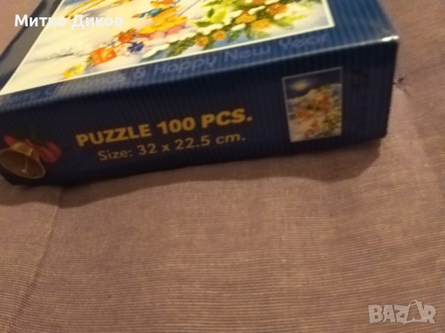 Puzzle 100 pcs merry christmas happy new year Пъзел 100части нов 32х22,5см, снимка 3 - Игри и пъзели - 43465649