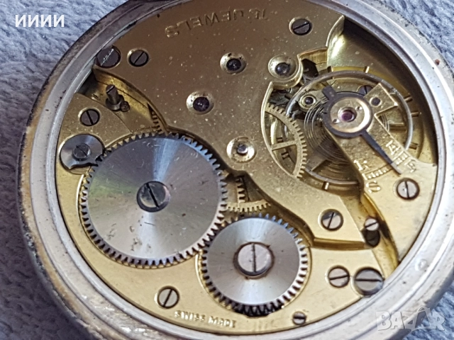 Сребърен джобен часовник PREVOTE, снимка 5 - Антикварни и старинни предмети - 52892345