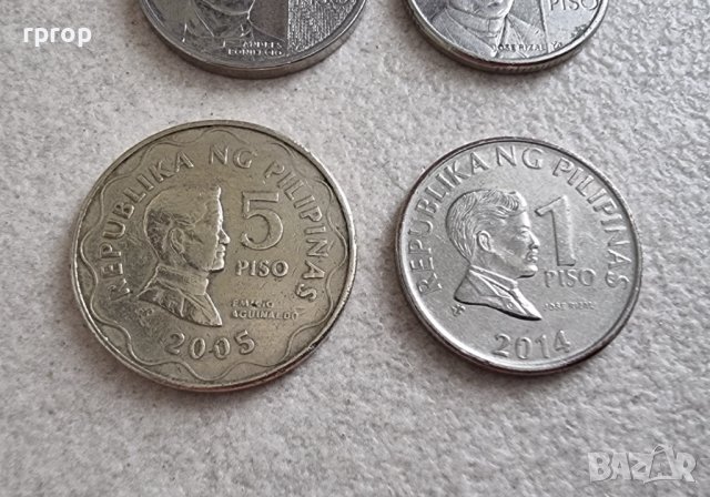 Монети. Филипини. 1, 1, 5, 5  песо . 4 бр. Различни монети., снимка 4 - Нумизматика и бонистика - 39776630