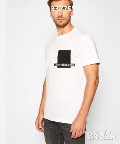 Calvin klein jeans бяла тениска 